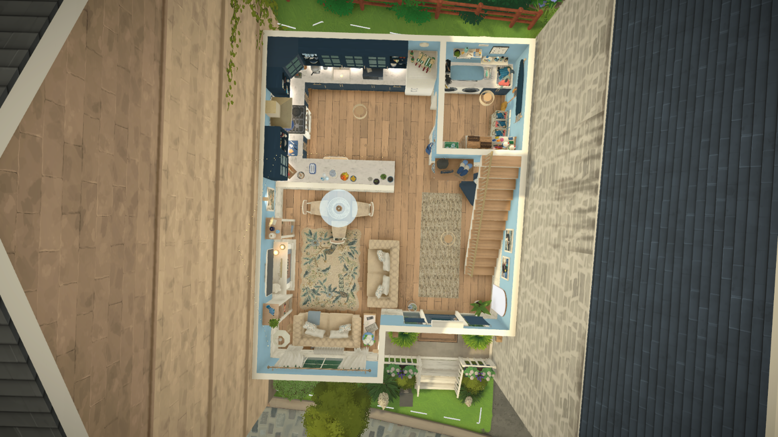 [FlaviaForesta] Classy blue family townhouse with rooftop terrace image 6