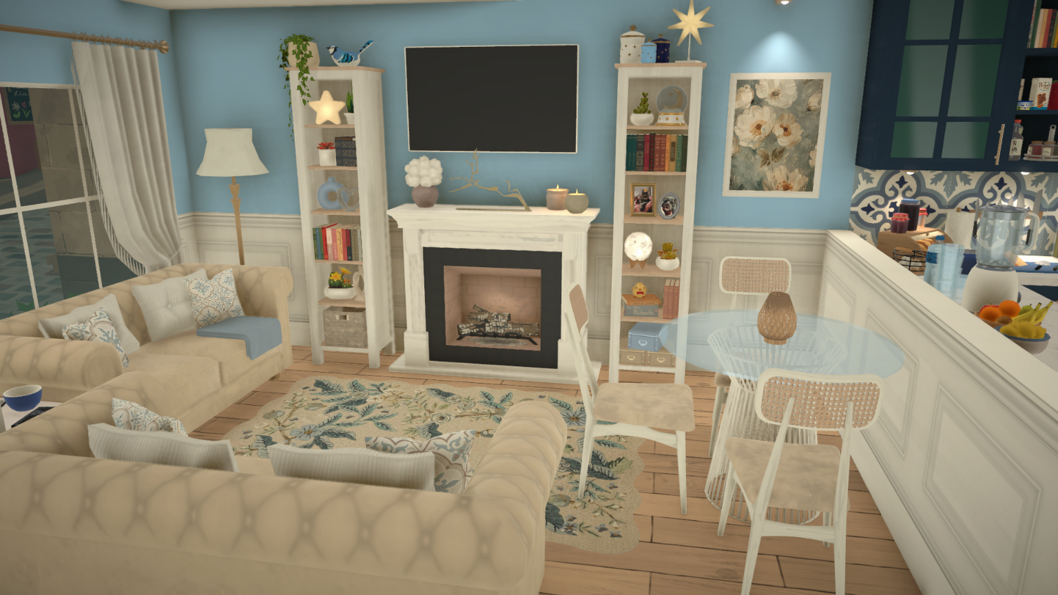 [FlaviaForesta] Classy blue family townhouse with rooftop terrace image 16