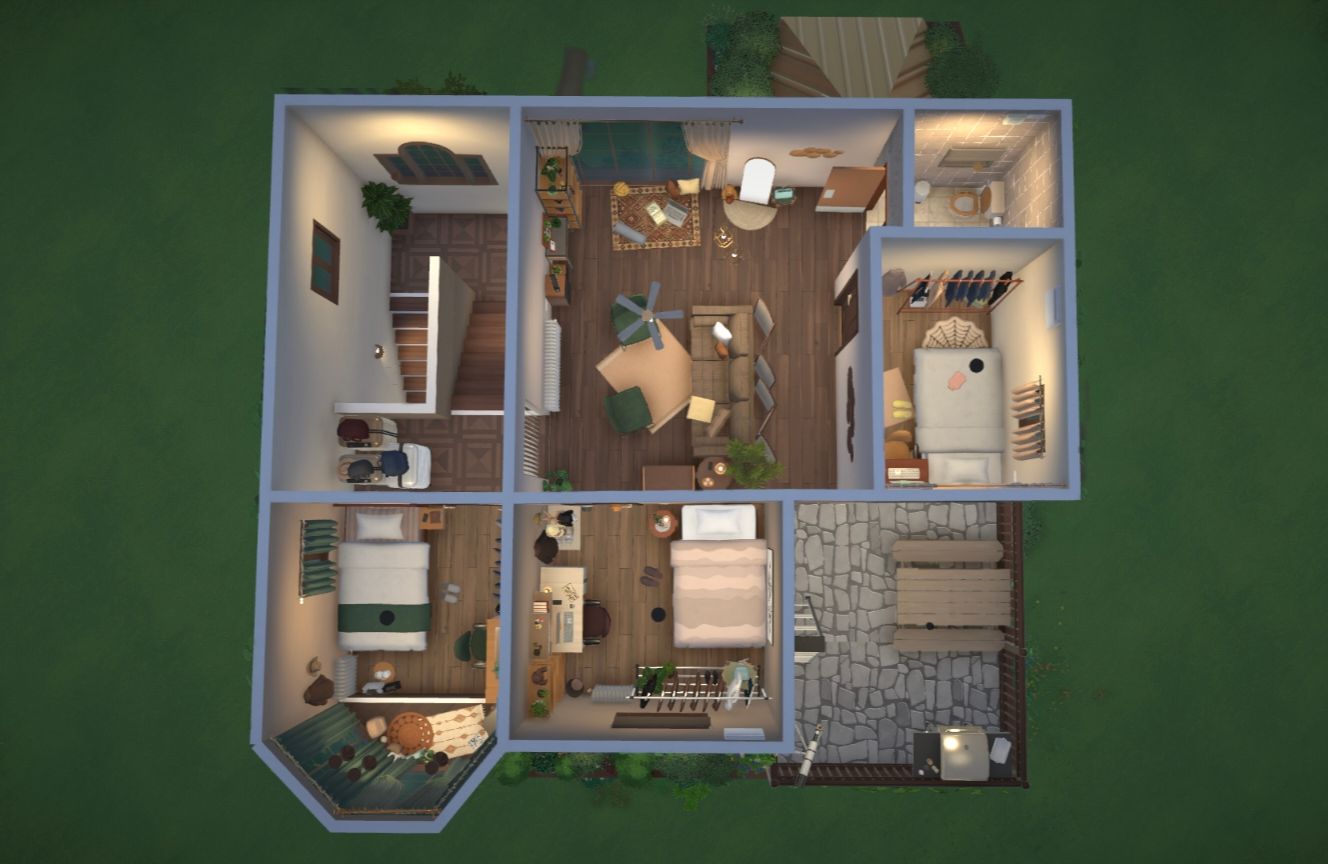 Brown roof cottage image 2