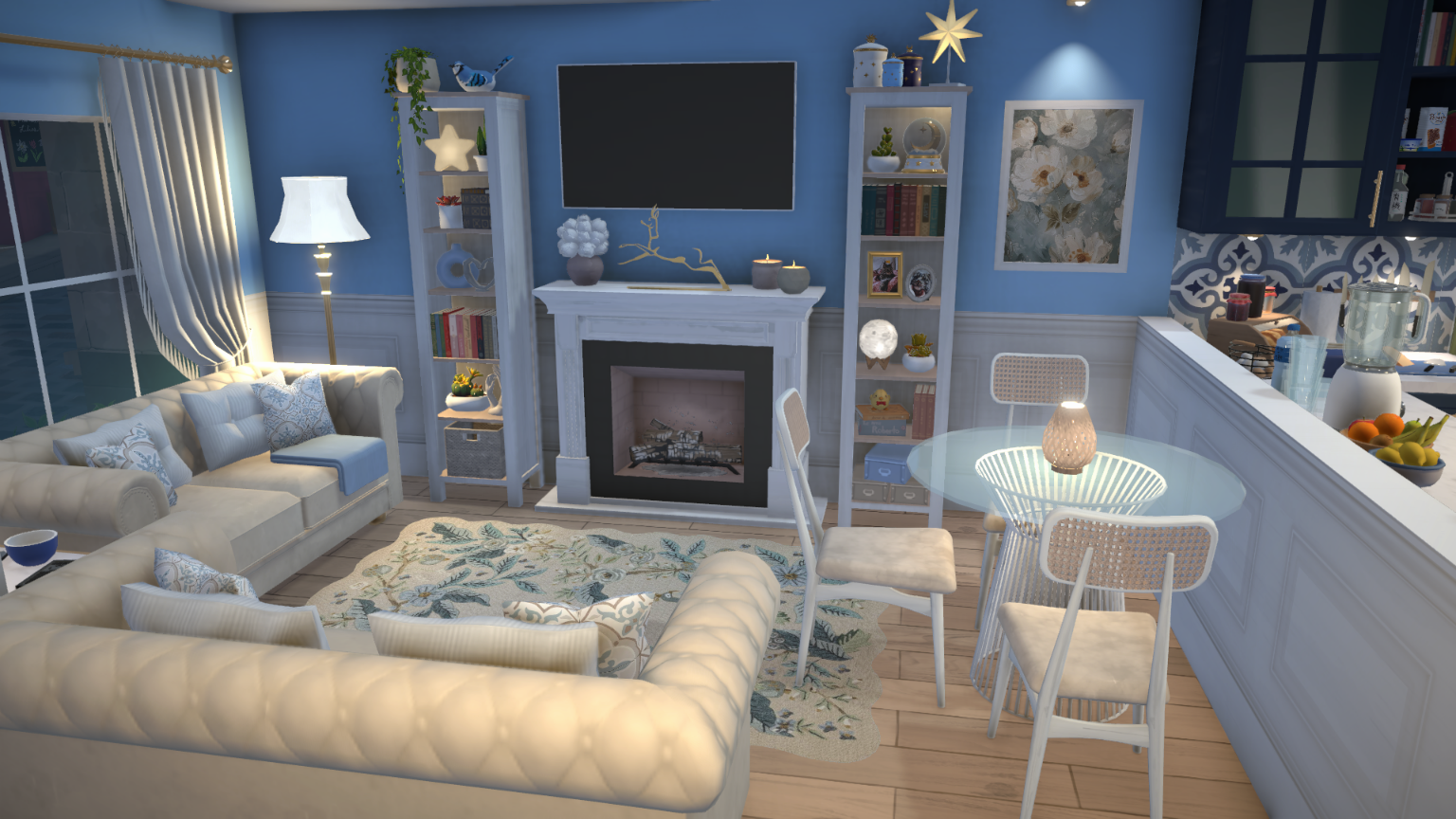 [FlaviaForesta] Classy blue family townhouse with rooftop terrace image 17