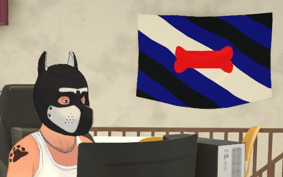 Puppy Mask and Flag image 1