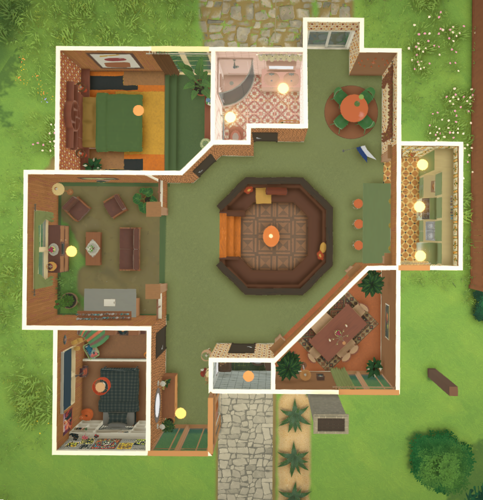 70s house with a central grooving area image 13