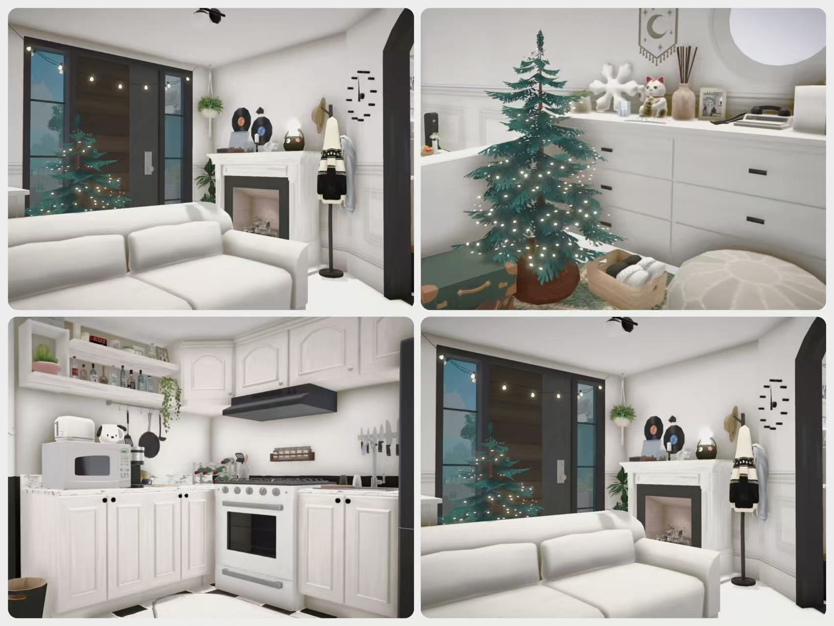 Black and white minimalist apartment image 4