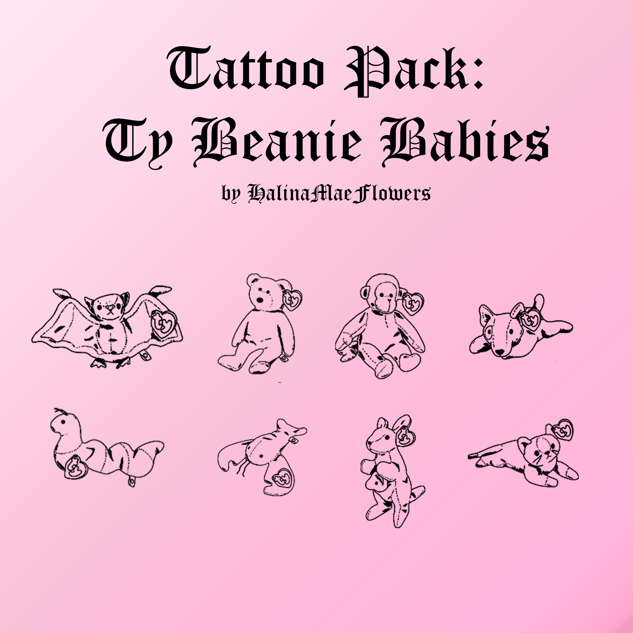 [0.1.0] Ty Beanie Babies Tattoos image 1
