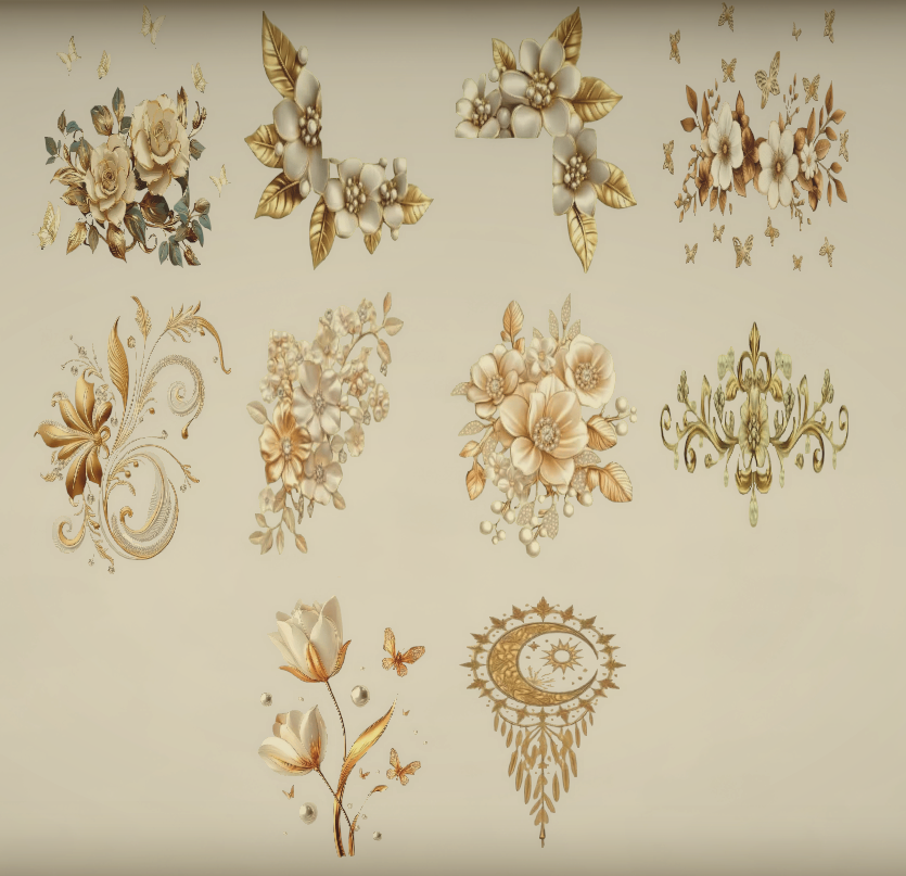 [NR] Gold Foil Decals image 1