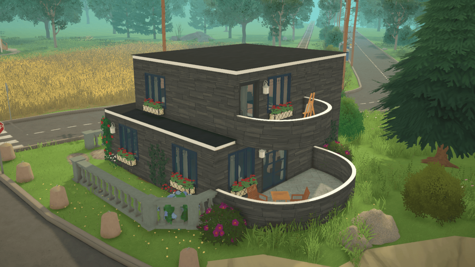 小型複式獨立屋 Modern Corner Villa with Curved Terrace image 1