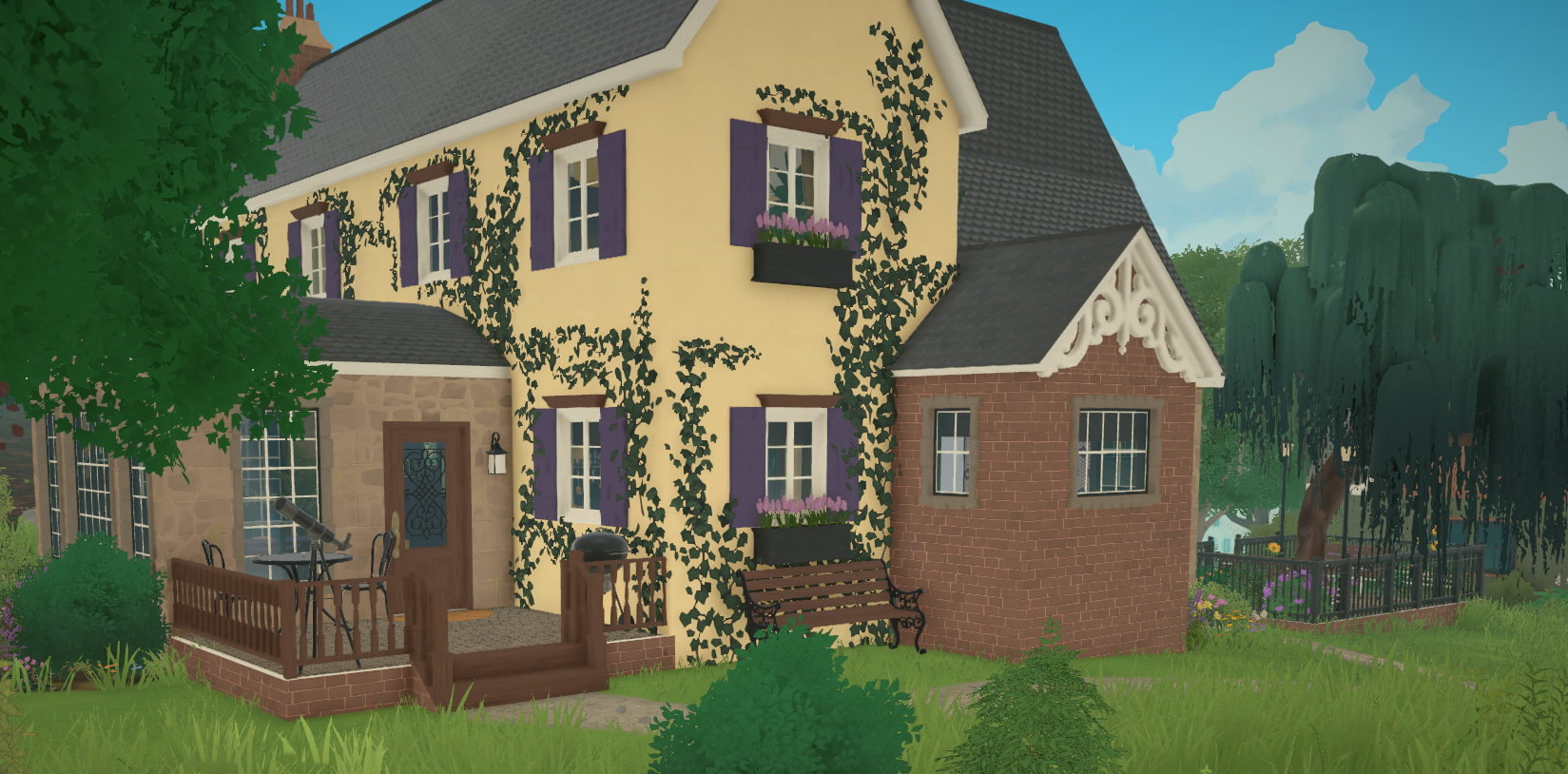 Cute Yellow and purple Cottage image 5