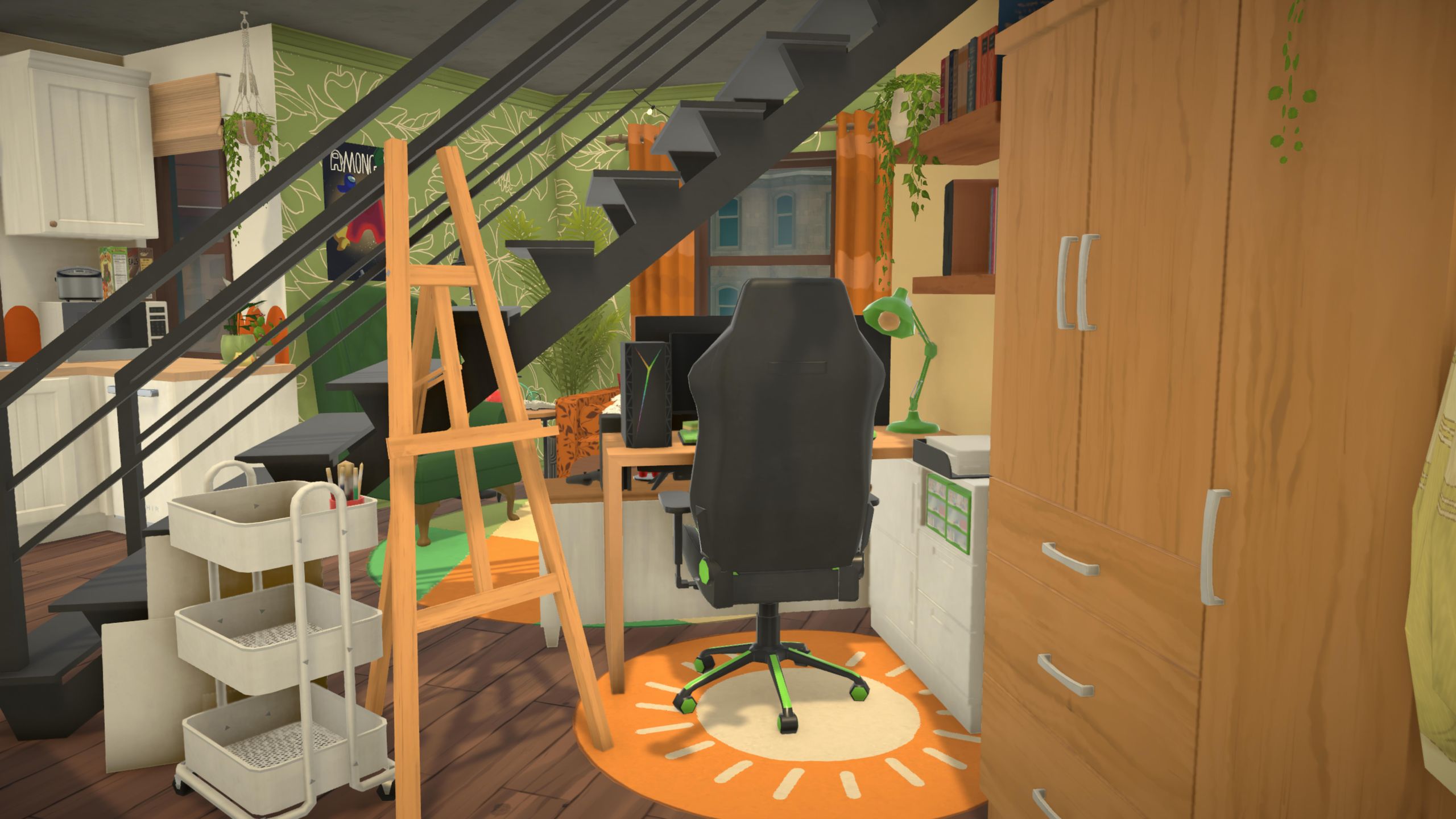 Green-orange flat image 9