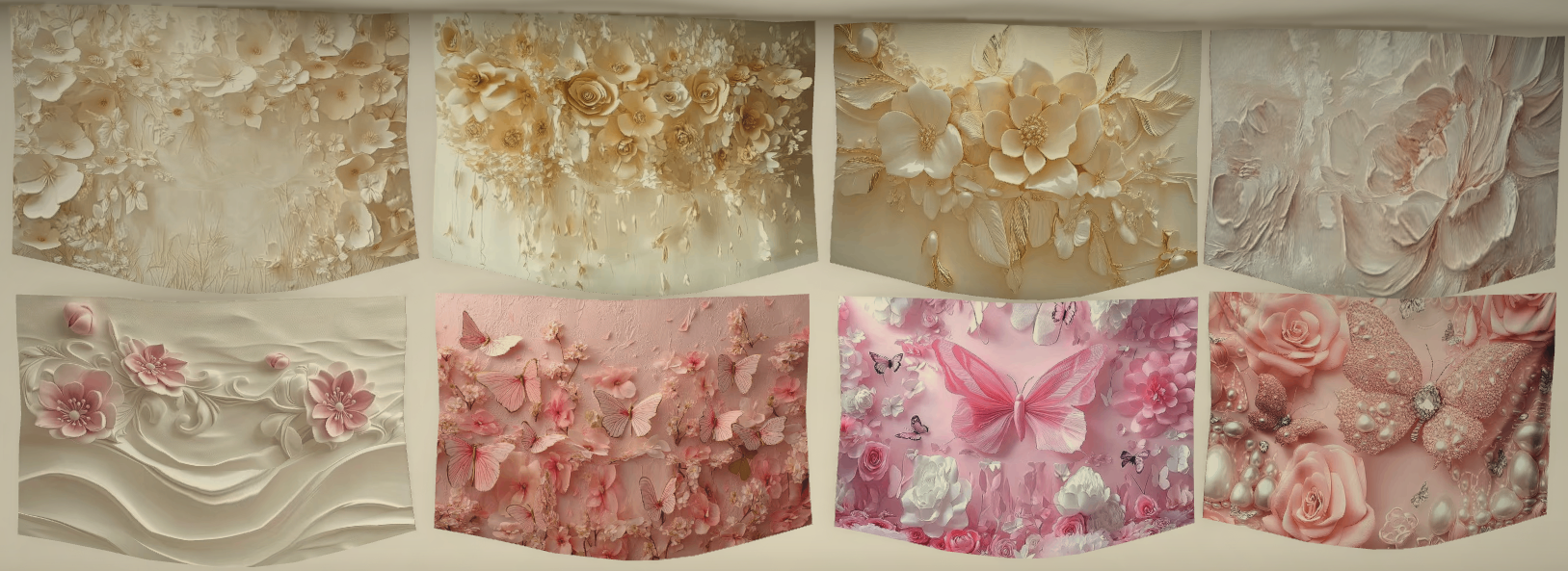 [NR] 3D Floral Wall Flags image 1
