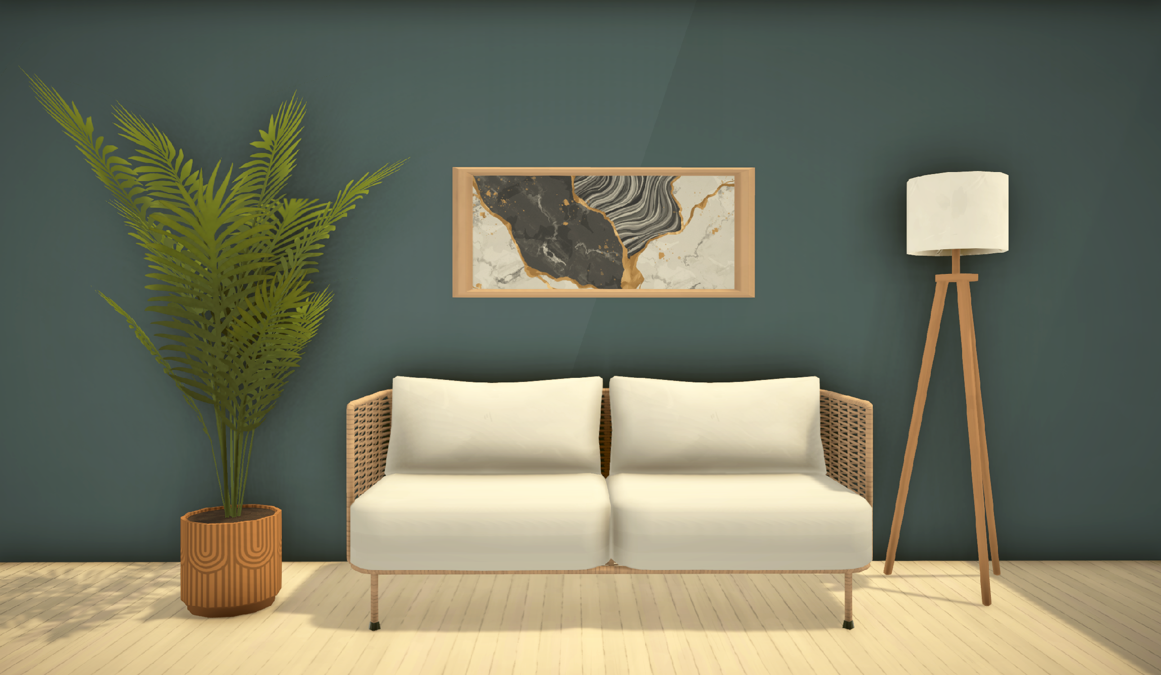 [TEA] Diagonal Transition Wall Paint B image 3