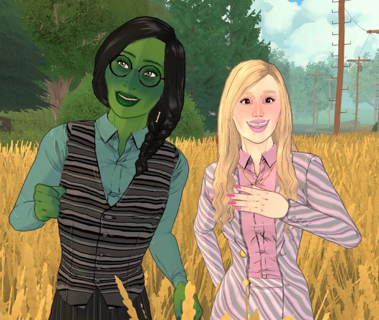 Wicked - Elphaba Thropp & Glinda Upland image 1