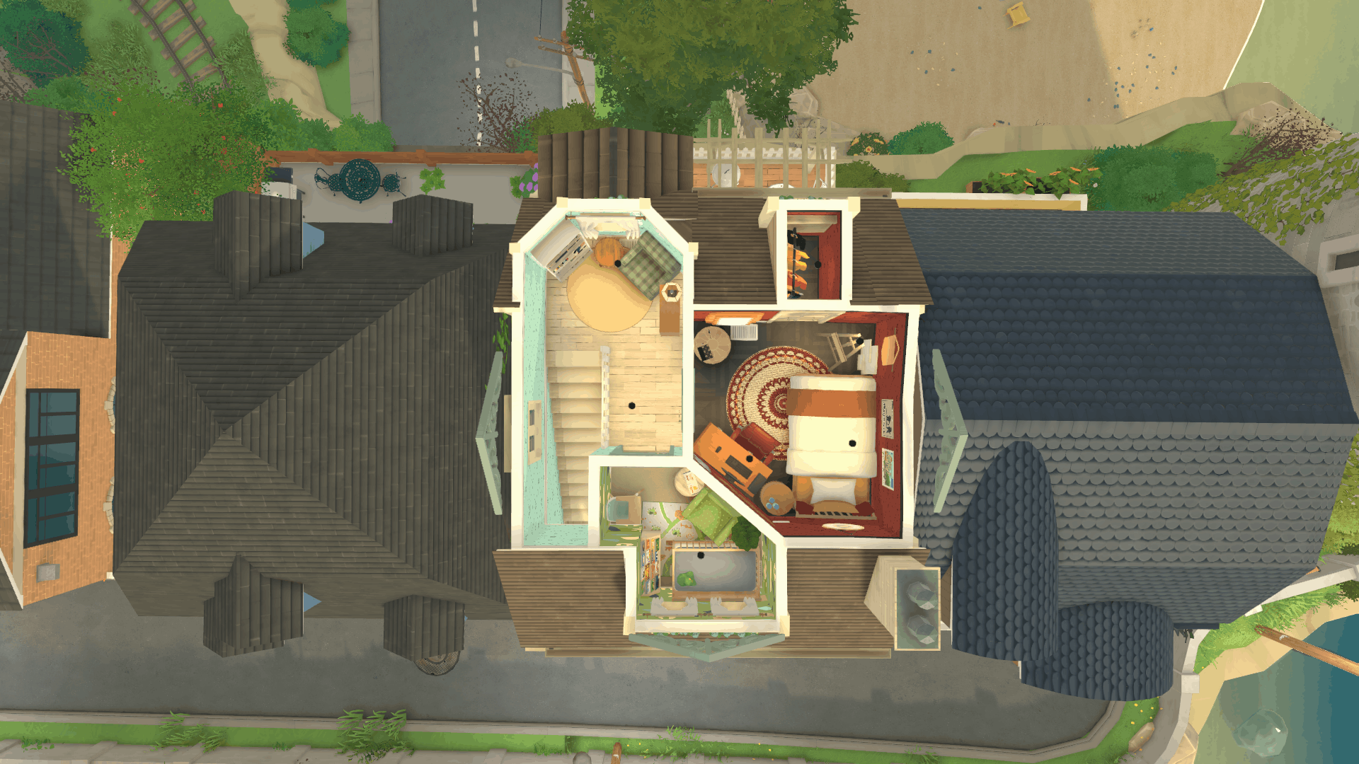Trans Pride townhouse- Pink & Blue 4 Story Family Home image 5