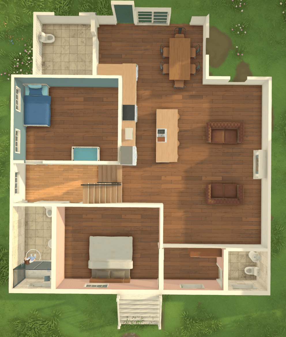Split level 3 bed house image 2