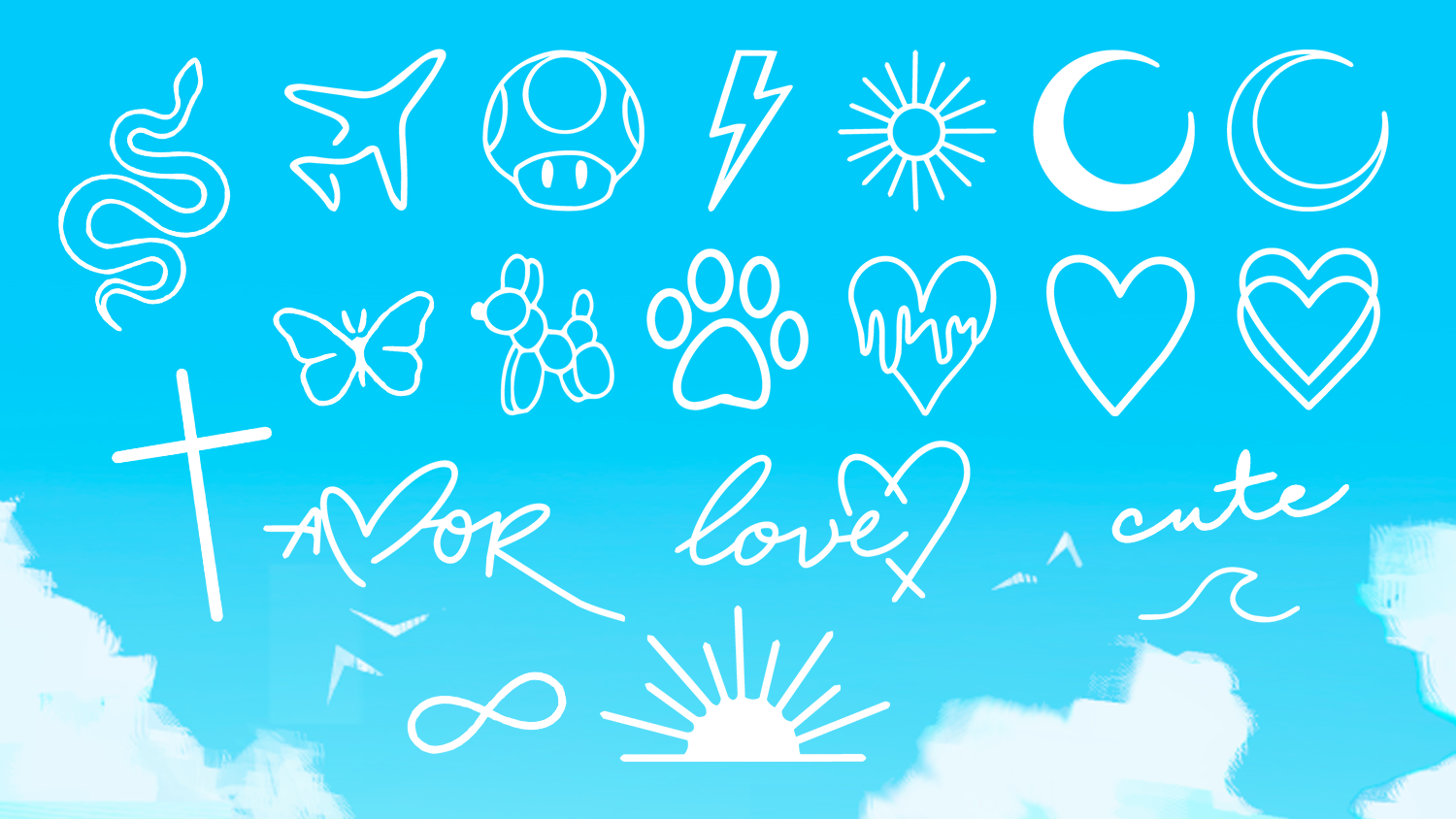 Outline Tattoos Pack - Vol.1 image 1