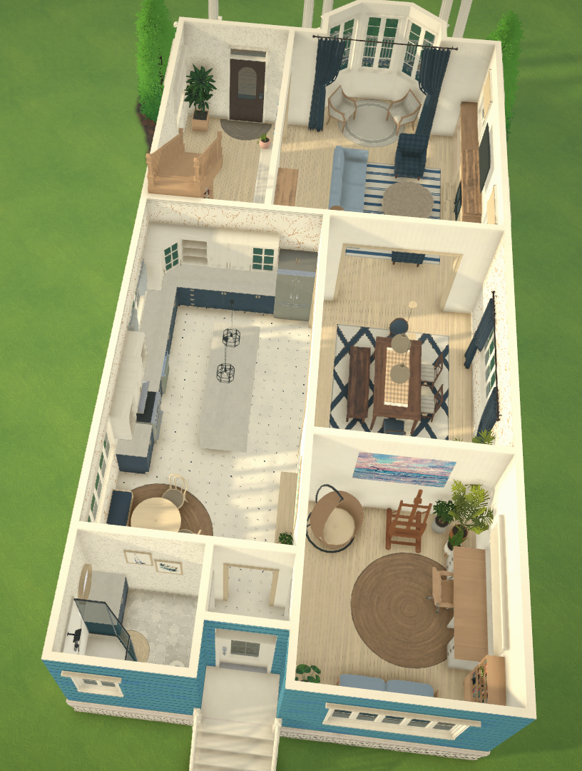 Cute Blue Beach House image 2