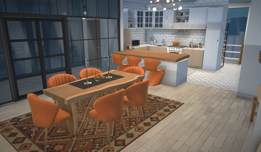 A luxury house with pool, 2 bedrooms, custom kitchen and cozy saloon image 5
