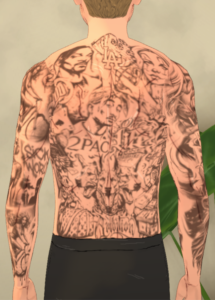 LA Gangsta Back Tat image 5