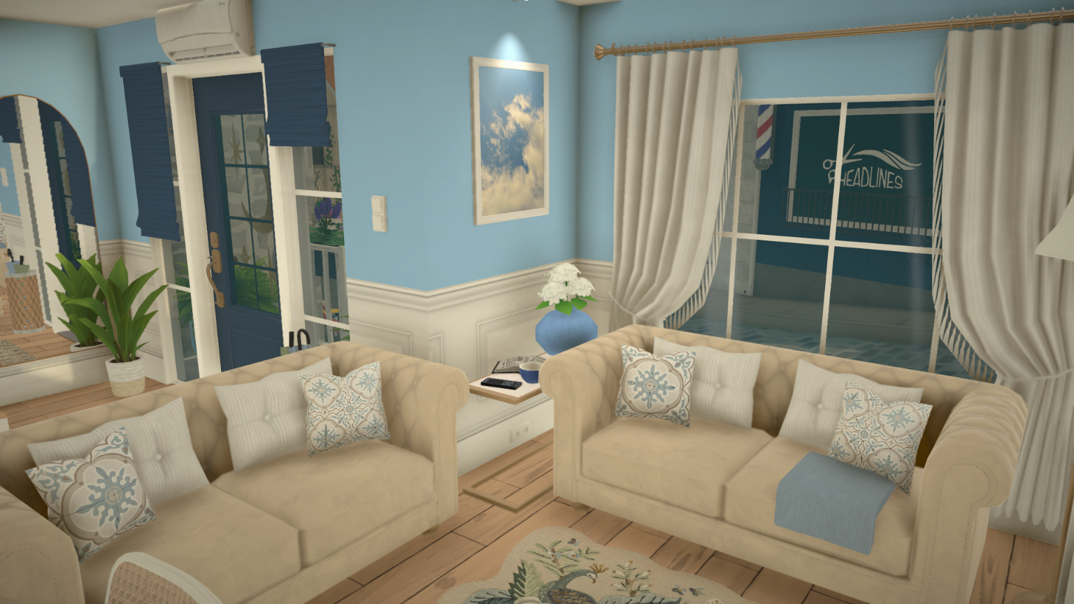 [FlaviaForesta] Classy blue family townhouse with rooftop terrace image 19
