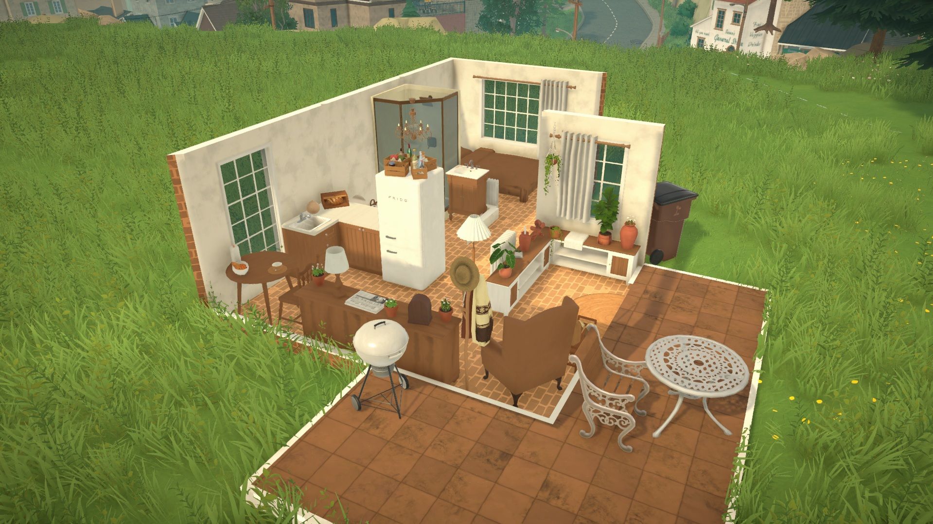 Tiny Brick Cottage Cozy Mini Home Patio image 2