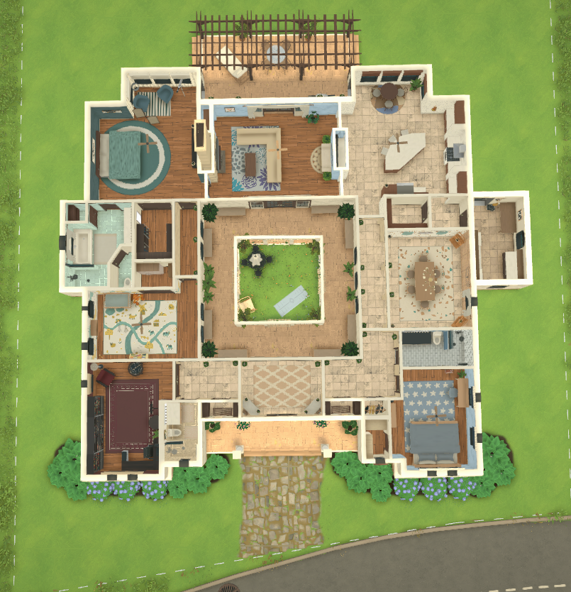 Mediterranean w/ Central Courtyard - Sanrielle image 1