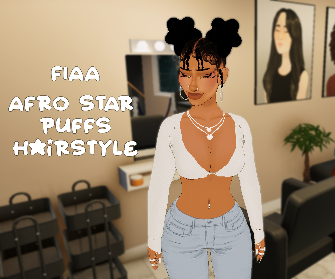 [FIAA] Afro Star Puffs Adult Hairstyle image 1