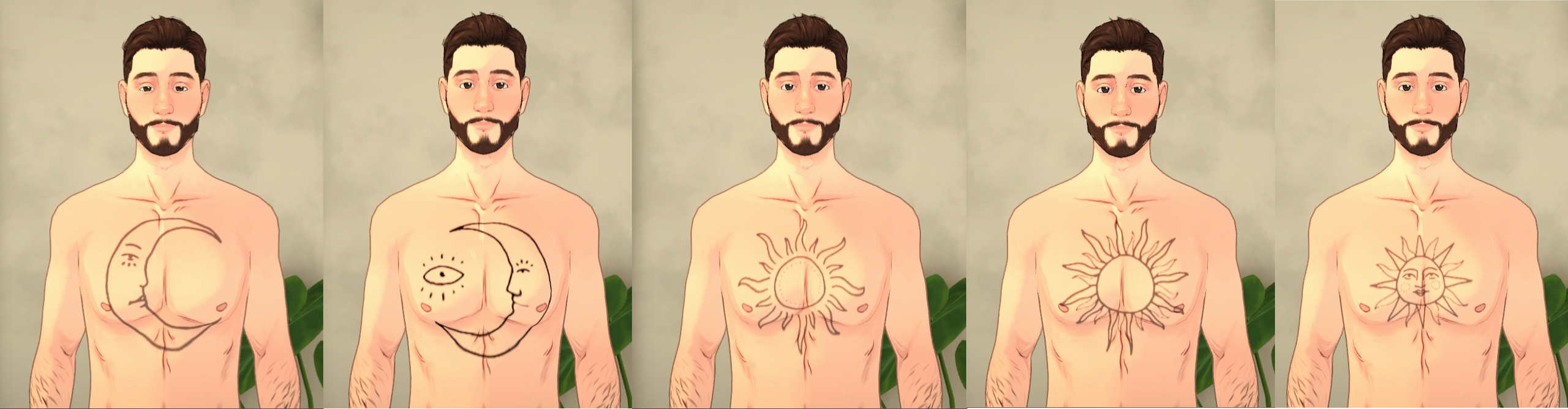 Sun & moon tatoos image 1