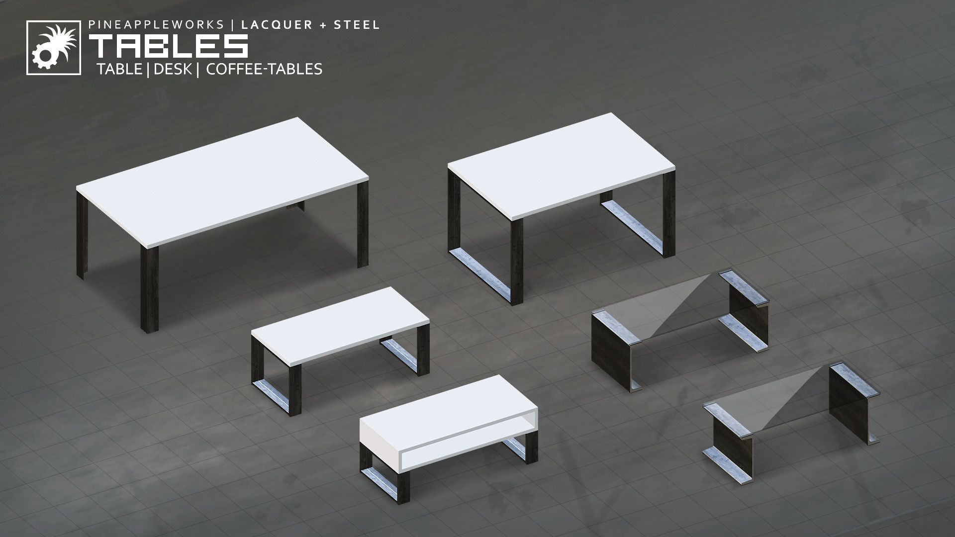 | PaW | Lacquer+Steel | Furniture Pack with 85 pieces image 10