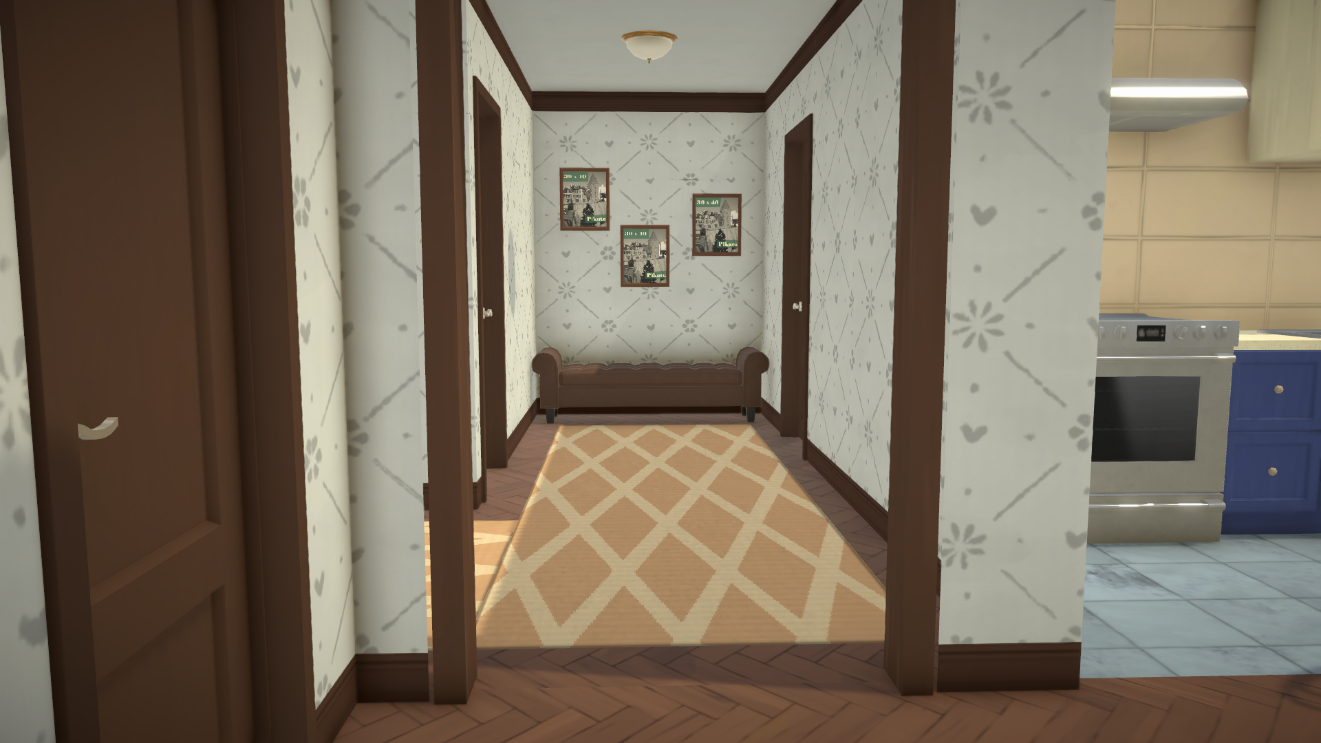 baby blue and dark brown family home image 3
