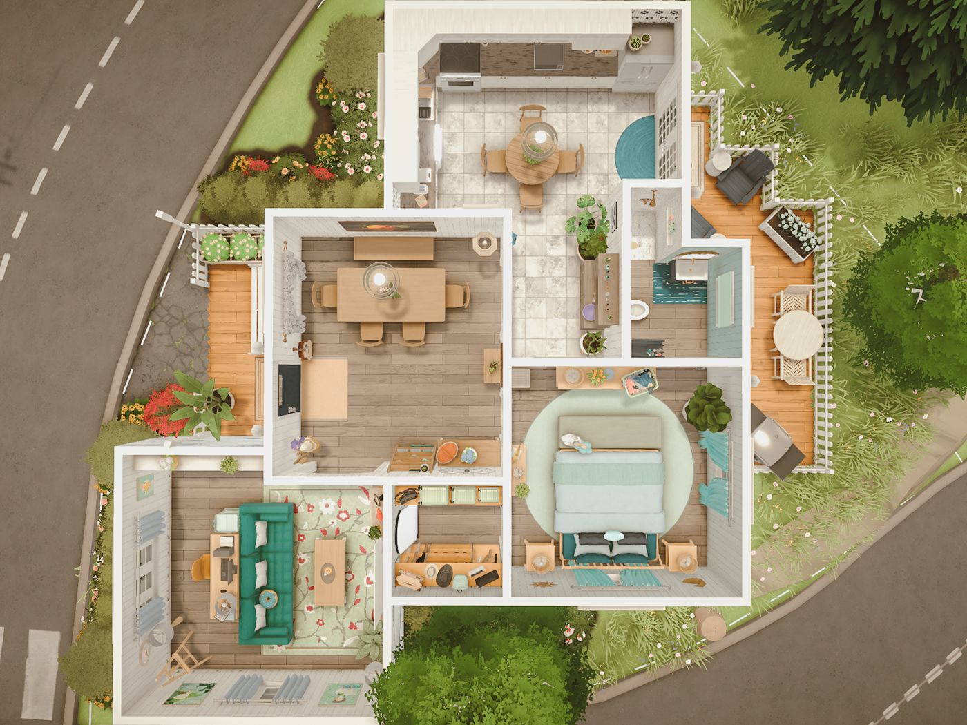 Small Blue Suburban image 2