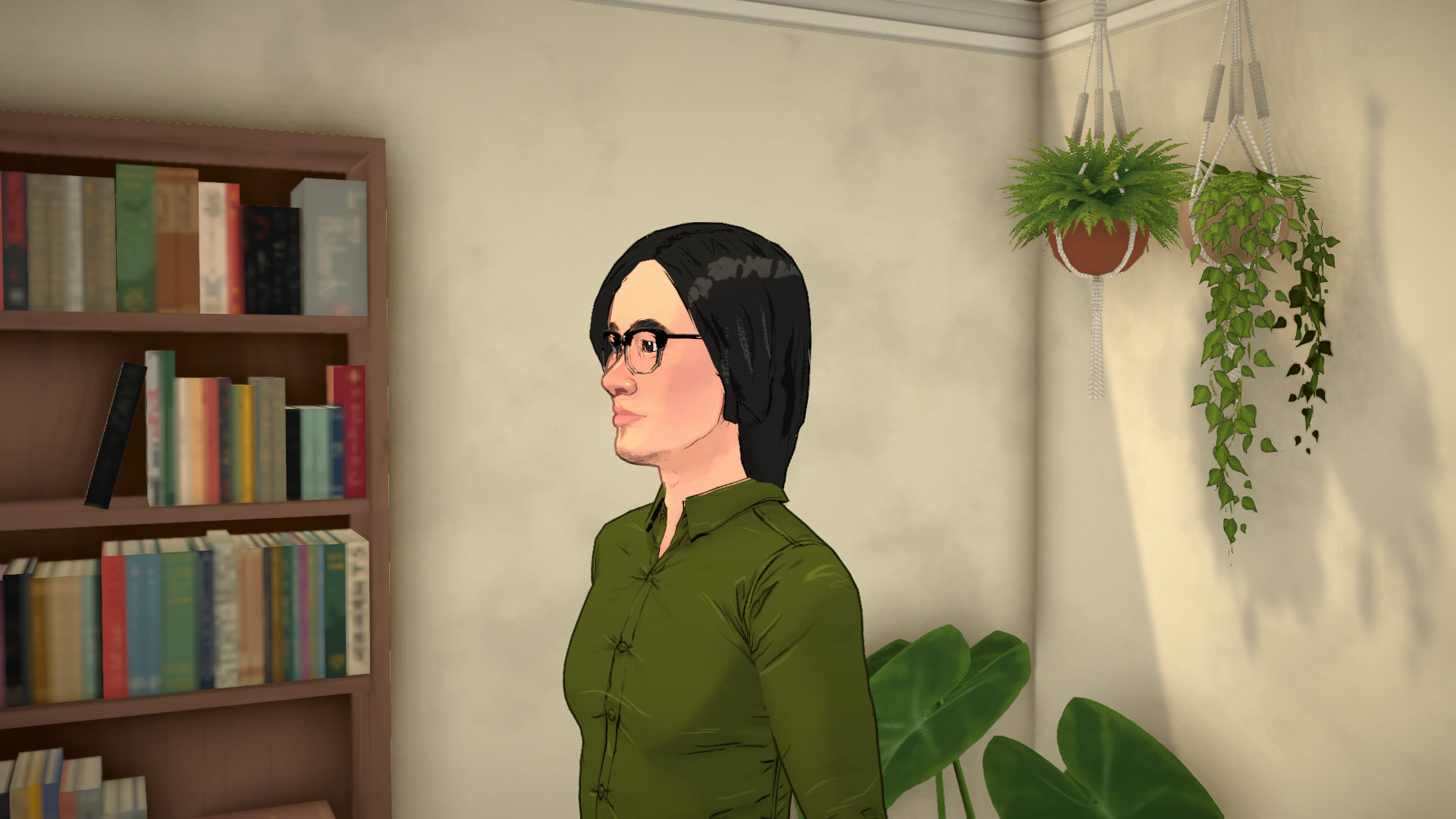 Side Part Straight Medium Hair image 4