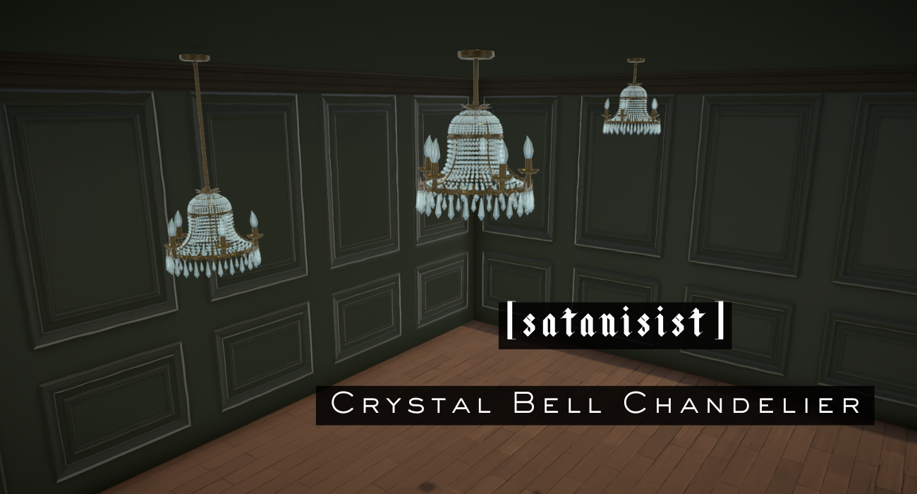[satanisist] Antique Crystal Bell Chandelier image 1