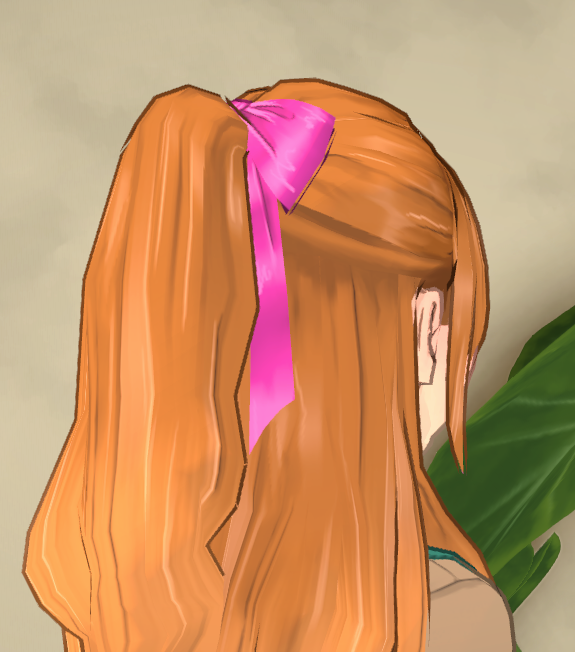Recolorable HalfUpPonytail Ribbon image 4