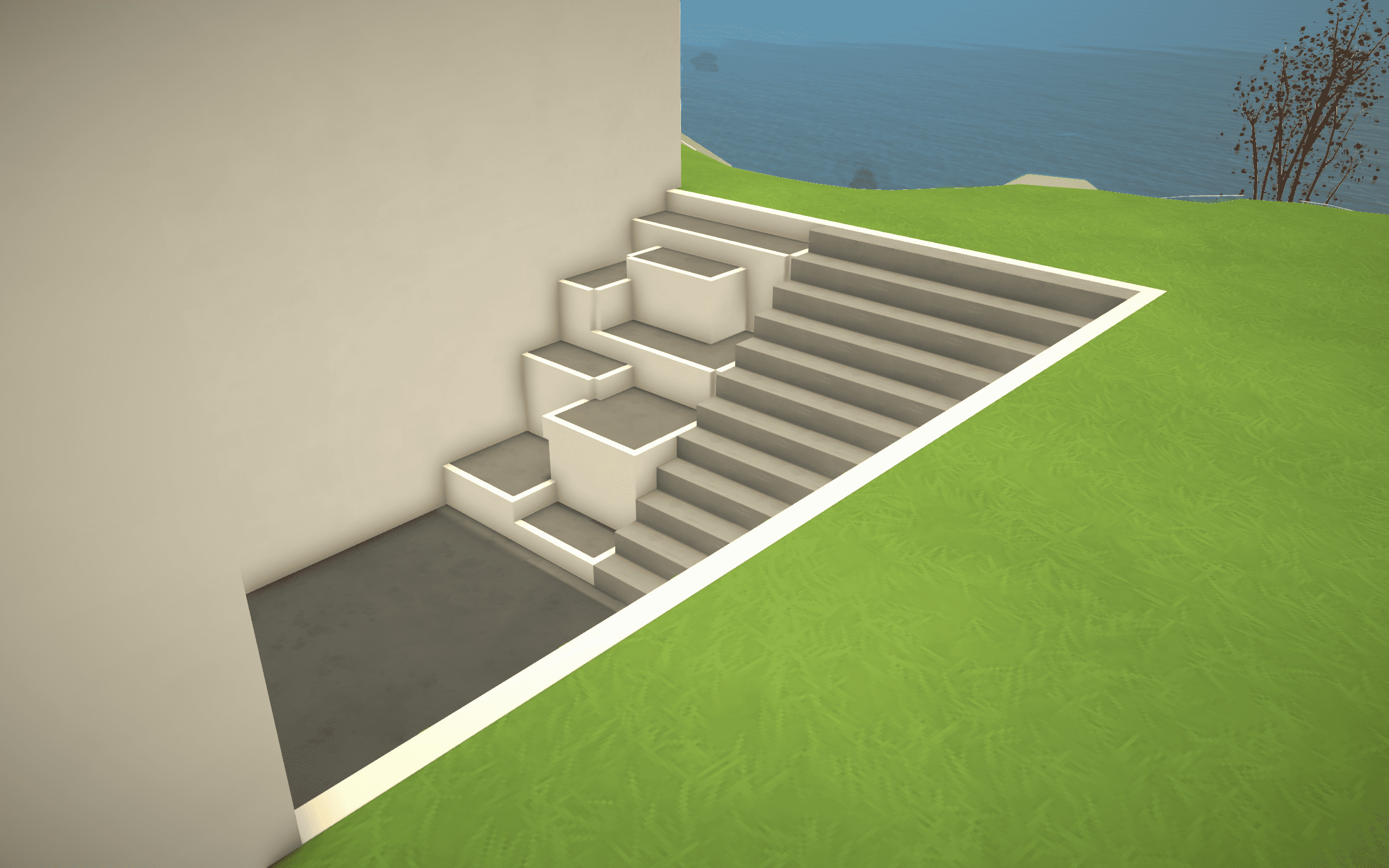 A modern house for a shell build with a sunken yard space image 3