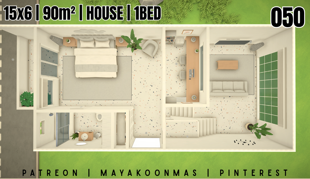050 HOUSE 1BED 15x6 90m² image 8