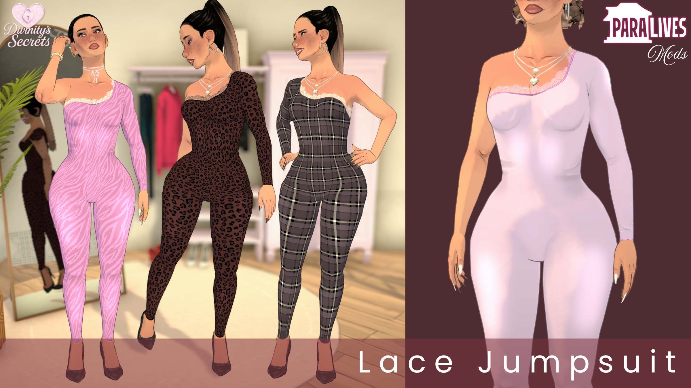 Lace Jumpsuit One Shoulder image 1