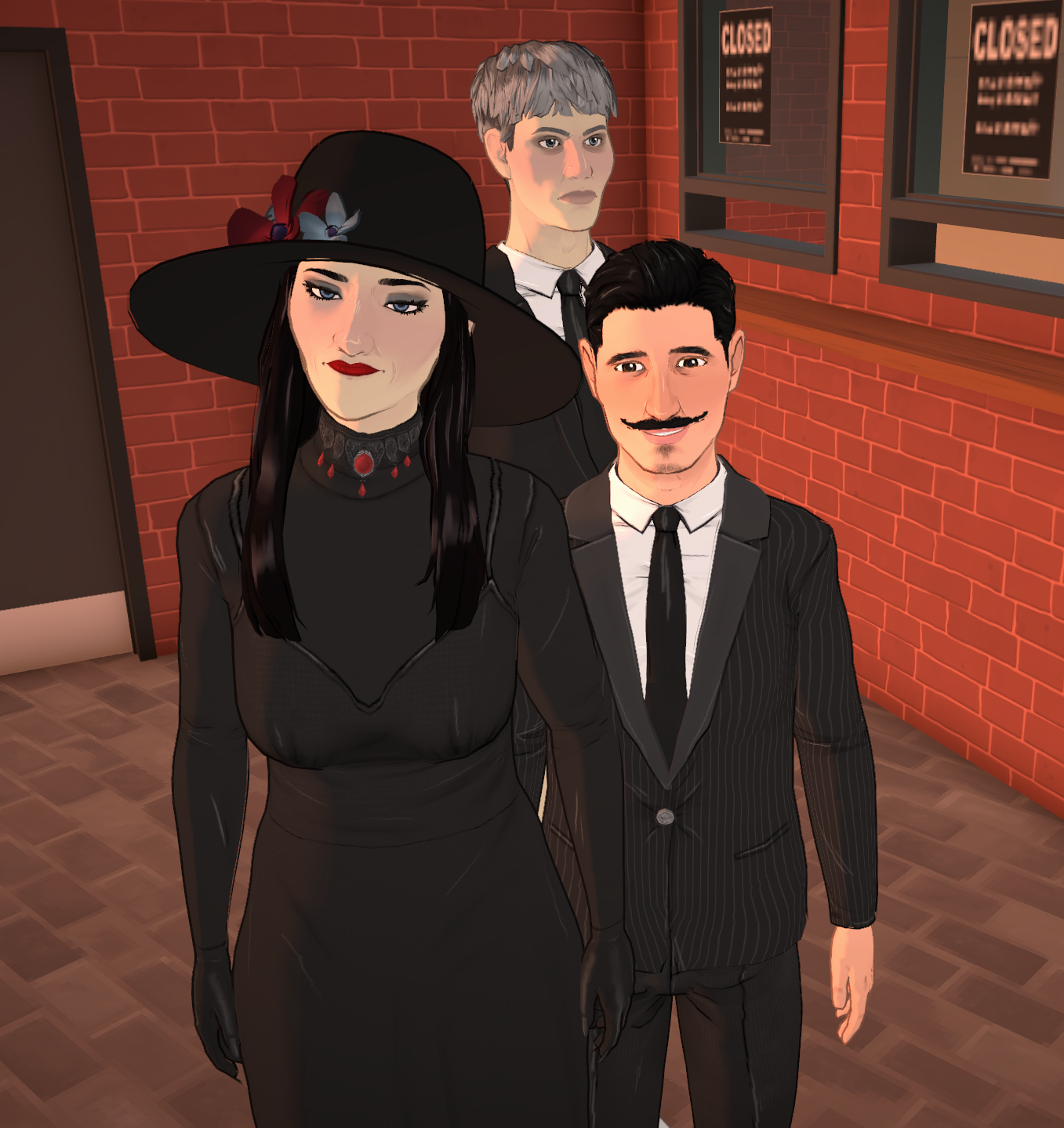 Morticia and Gomez Addams (and Lurch) image 1