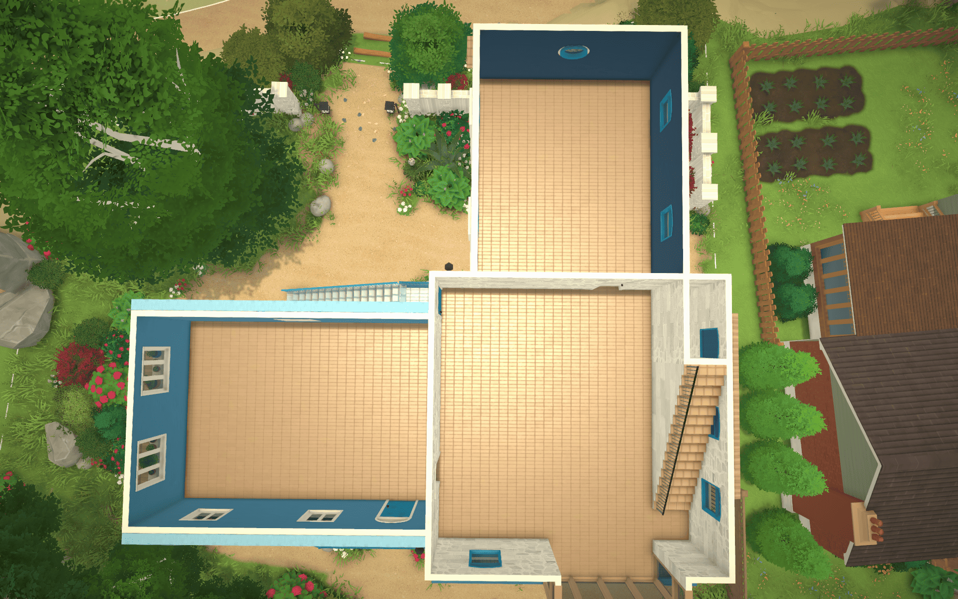 Mediterranean blue house next to the beach image 6