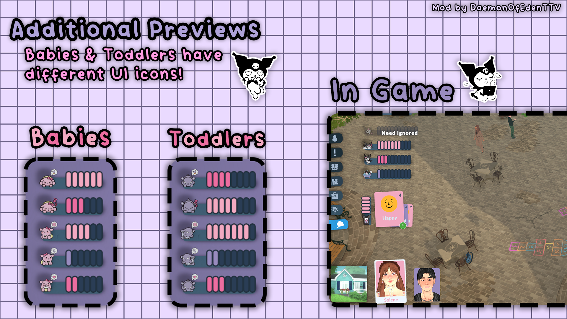 Kuromi UI Icons and Recolors image 1