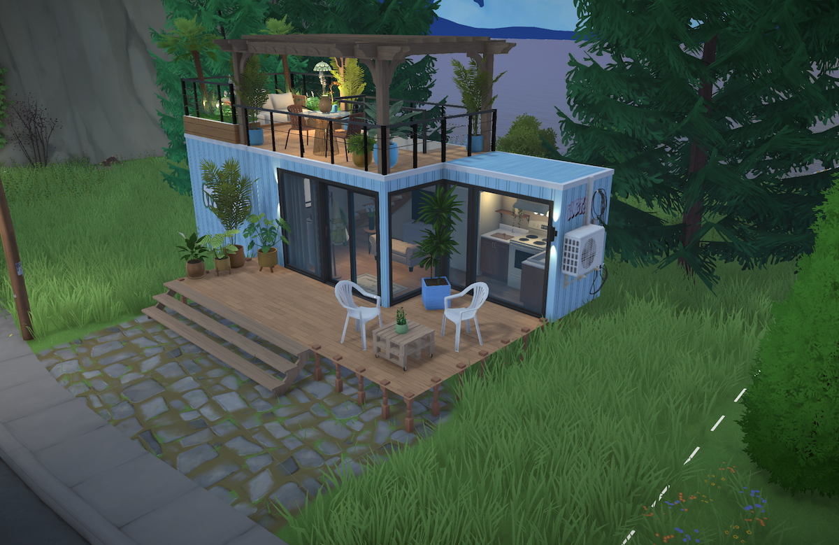 Baby blue container house image 2