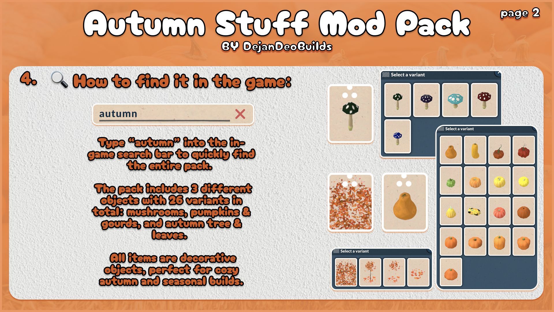 Autumn Stuff Mod Pack image 2