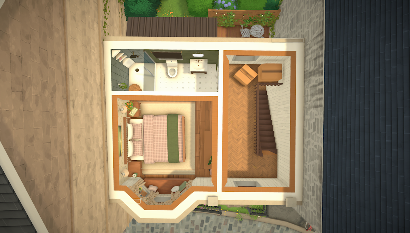 Eclectic Book Nook Townhouse | No CC No Mods image 4