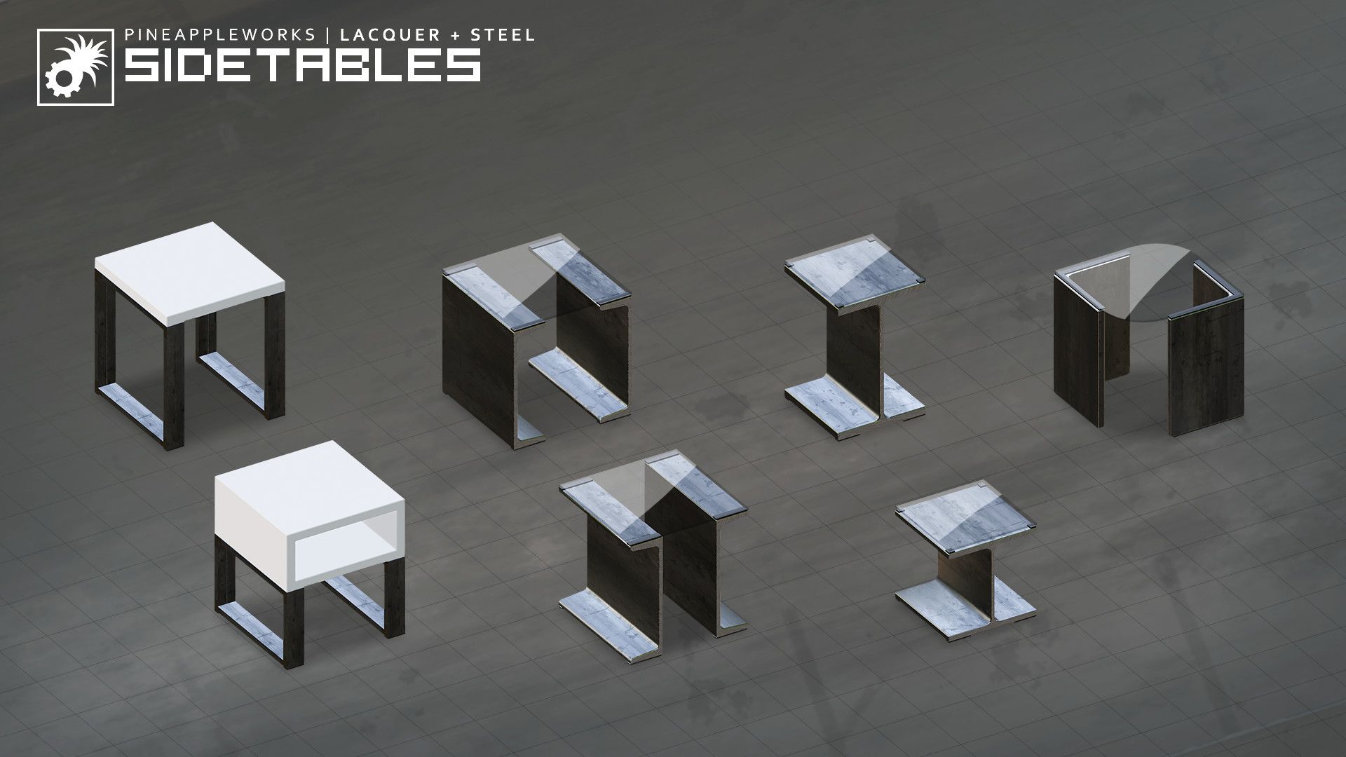 | PaW | Lacquer+Steel | Furniture Pack with 85 pieces image 11