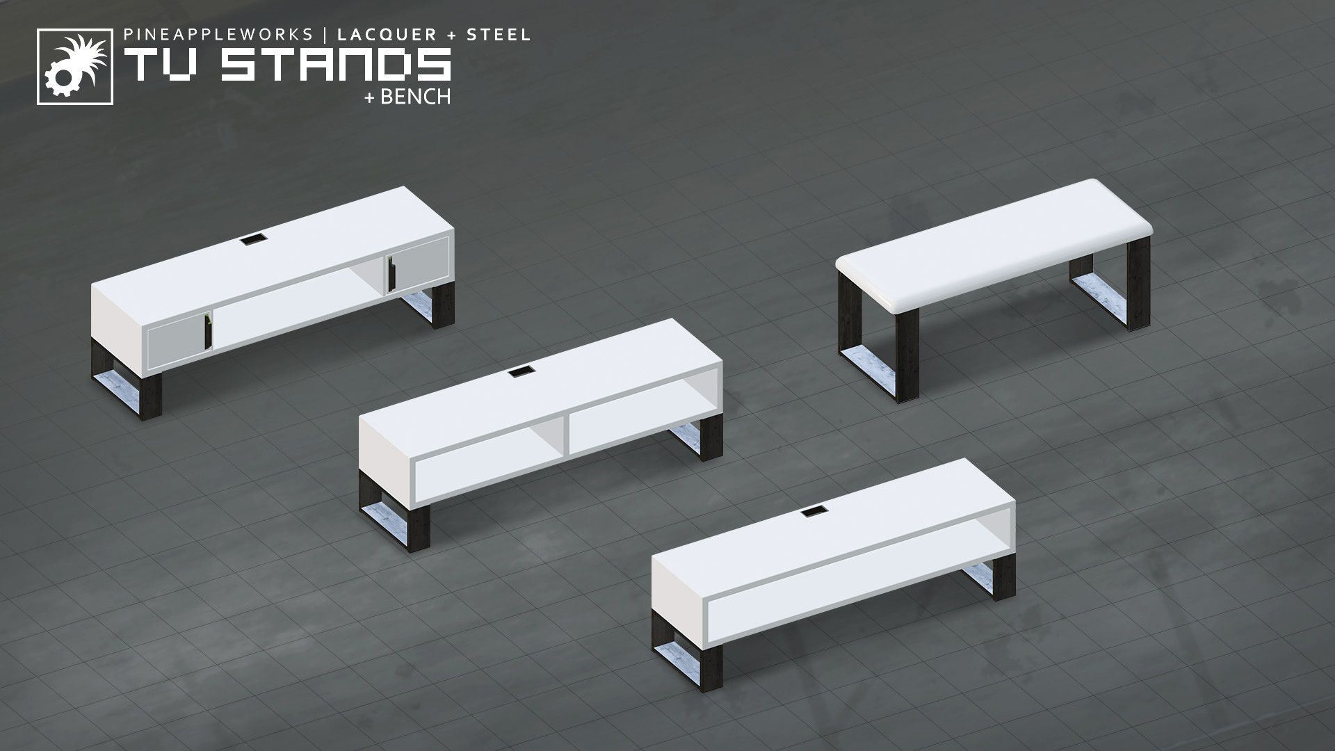 | PaW | Lacquer+Steel | Furniture Pack with 85 pieces image 12