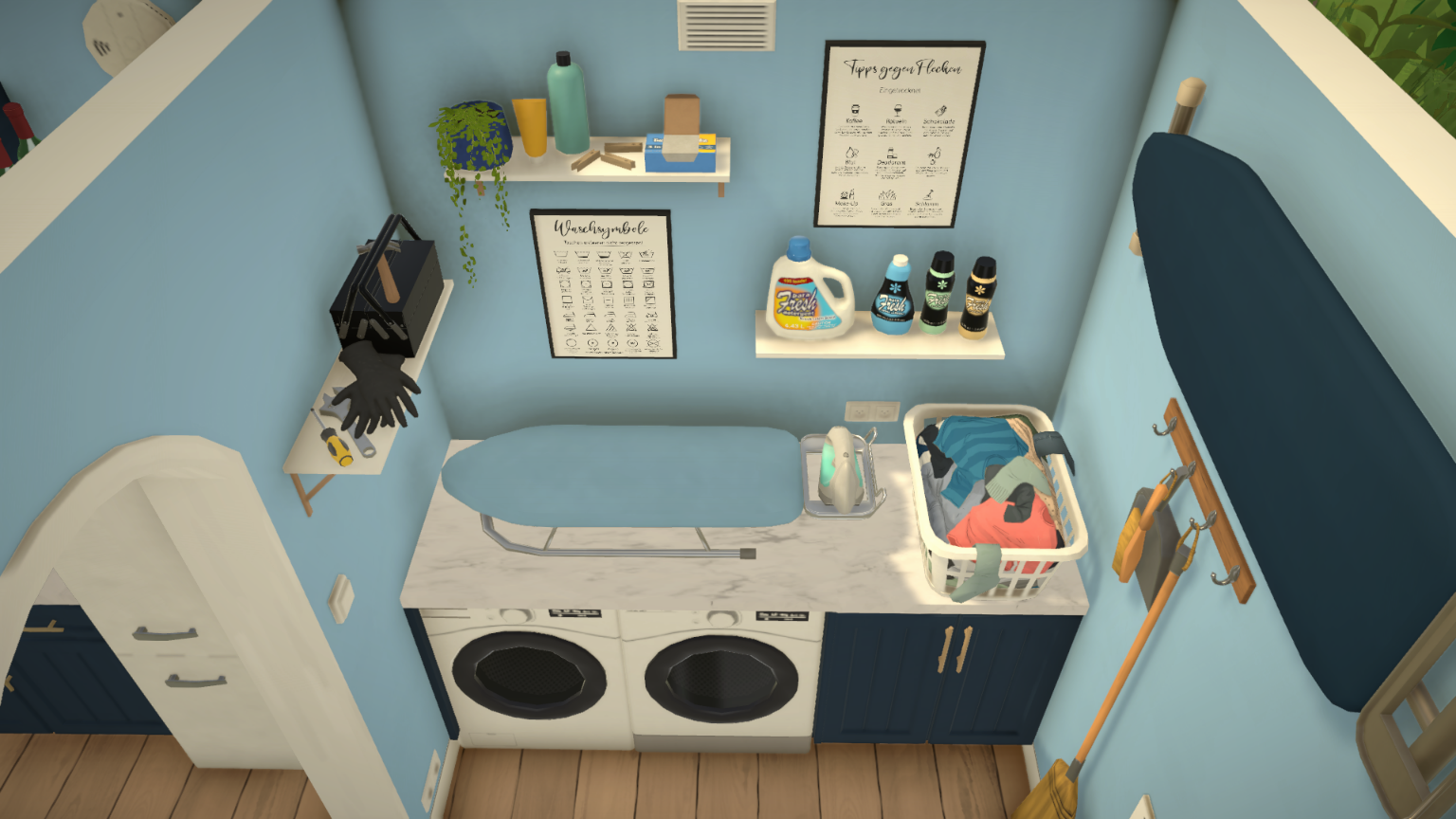 [FlaviaForesta] Classy blue family townhouse with rooftop terrace image 24