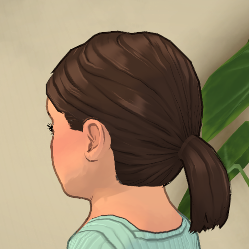 [Toddler] Hair Lowponytailsidepart image 1