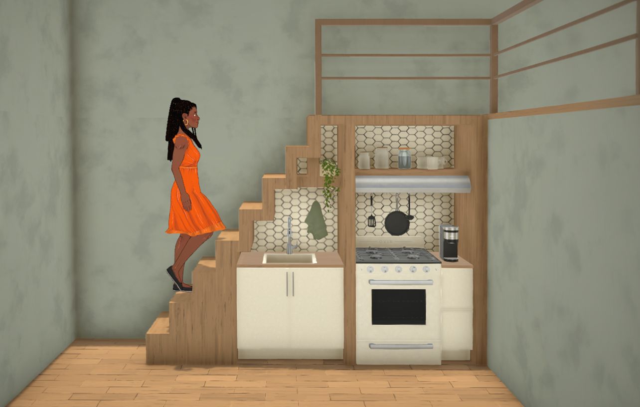 Tiny Home Loft Stairs image 4