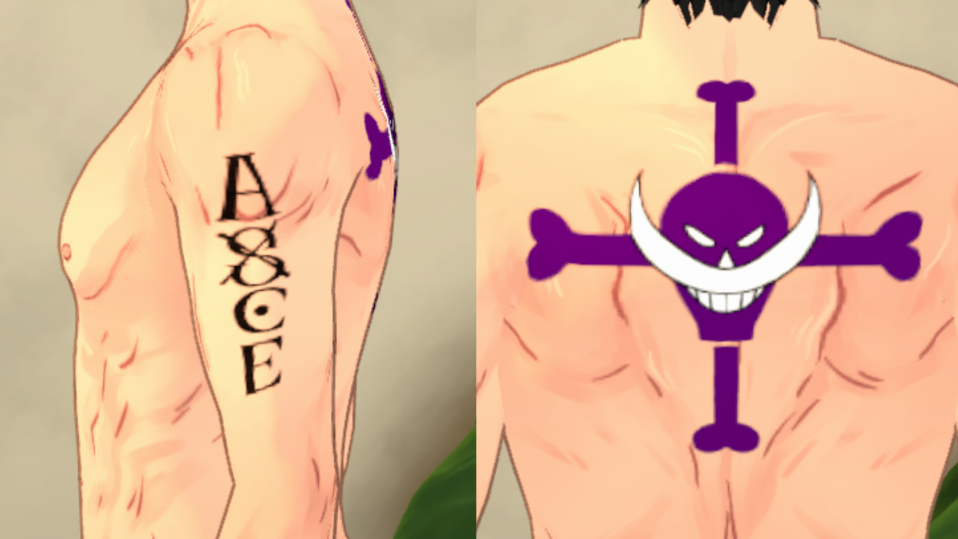 Ace's Tattoos (One Piece) image 2