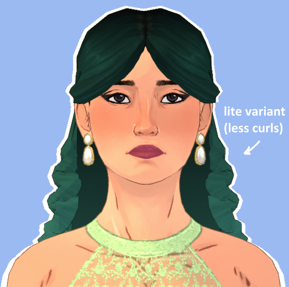 [CC] [Hair] Middle Part Curly Ringlets image 2