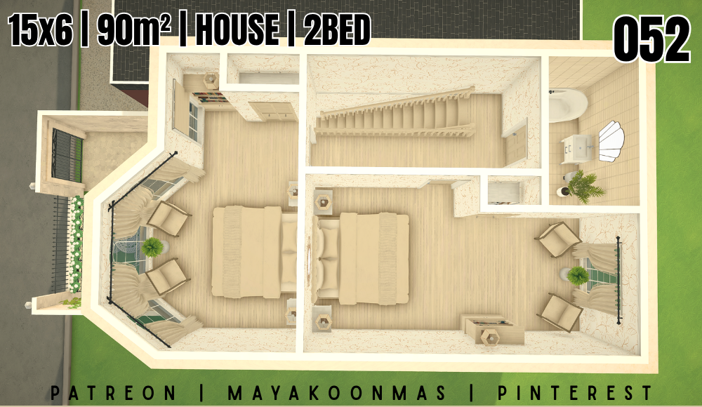 052 HOUSE 2BED 15X6 90m² image 9