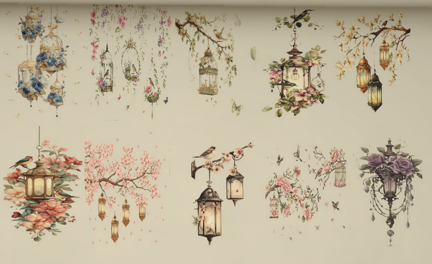 [NR] Lantern & Birdcage Decals image 1